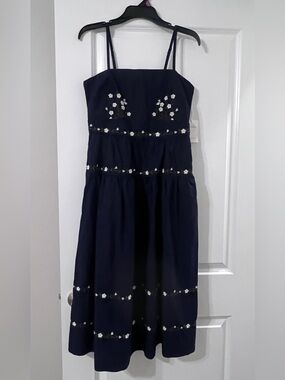 Free Assembly  Floral Embroidered sundress Maxi with Spaghetti Straps NWT